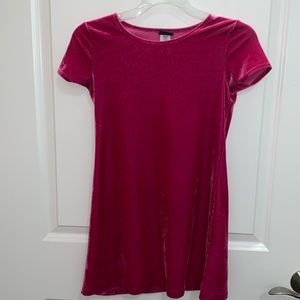 NWOT magenta pink velour dress